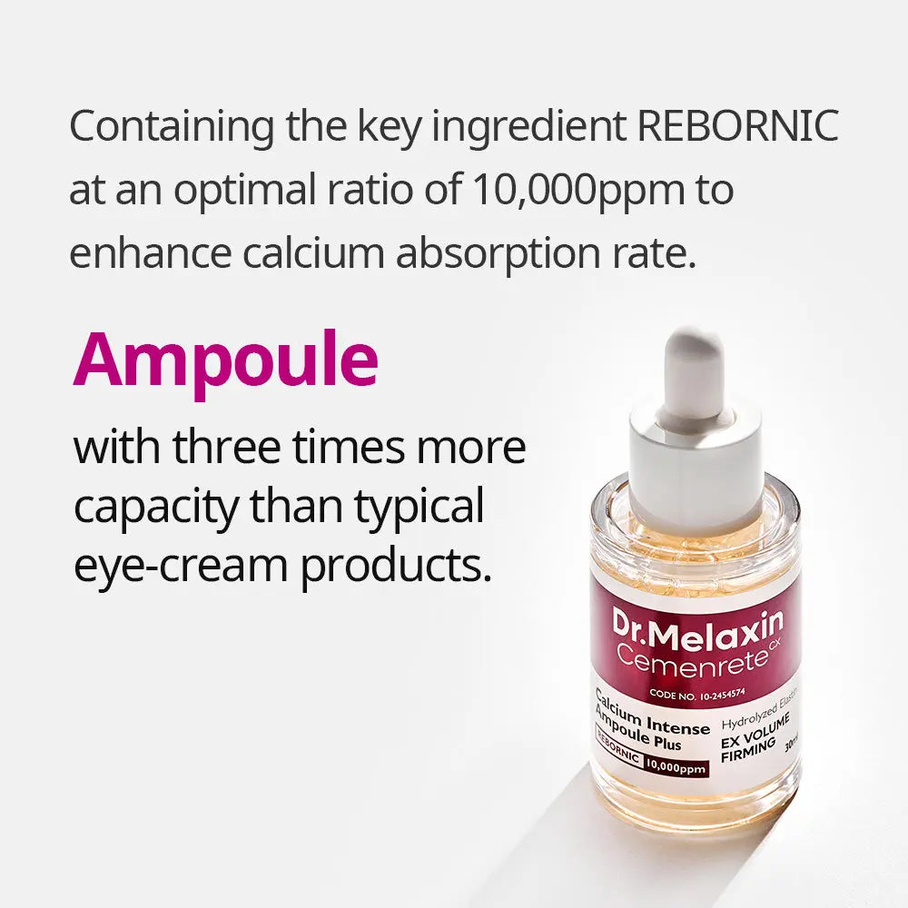 [Dr. Melaxin Official] Cemenrete Calcium Intense Ampoule plus | Anti-Aging, Elasticity, Volume | Korean Cosmetic | 30Ml