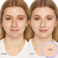 Tarte Shape Tape Powder Foundation & Brush Duo - Medium Coverage, Natural Matte Finish + Foundation Brush for Flawless Skin