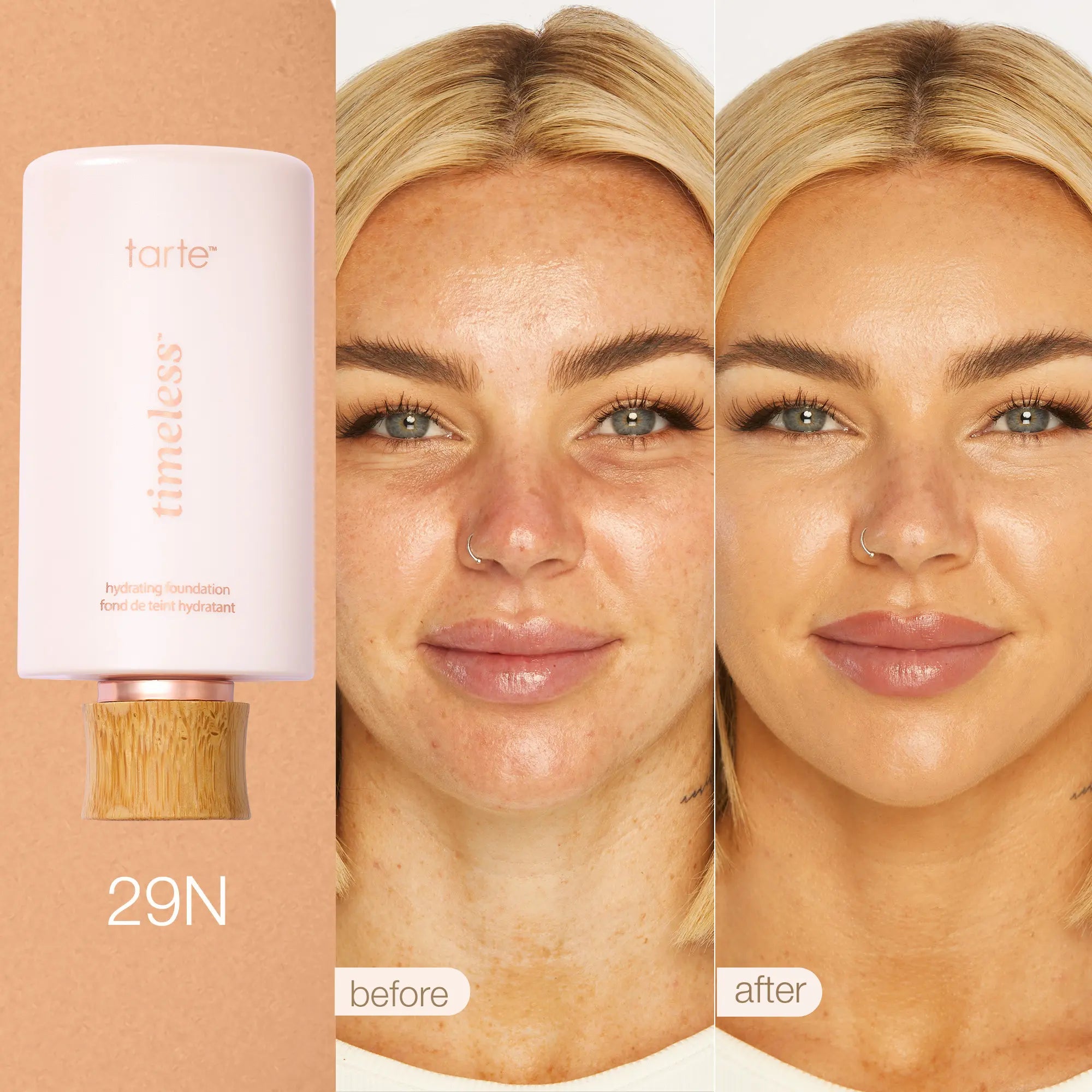 Tarte Timeless Hydrating Foundation & Buffer Brush - Full Coverage Serum Foundation + FREE Brush