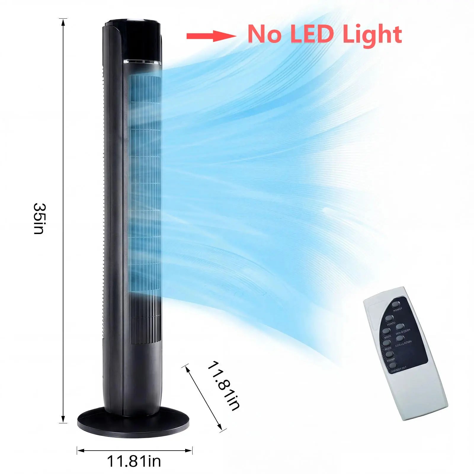 【New】Tower Fan for Bedroom, 28Db Silent Standing Fan with 12H Timer, Smart Auto Mode, 64° Oscillating Bladeless Cooling Fan for Home Office, Black