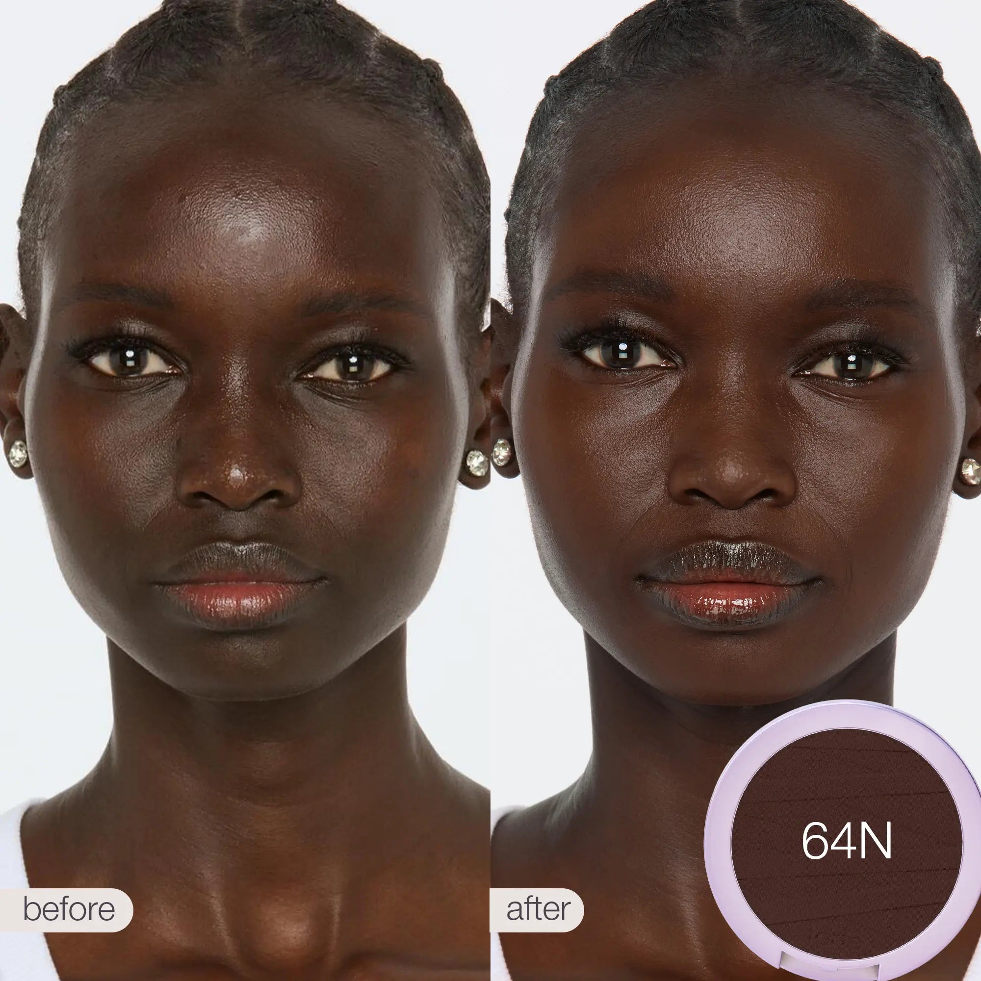 Tarte Shape Tape Powder Foundation & Brush Duo - Medium Coverage, Natural Matte Finish + Foundation Brush for Flawless Skin