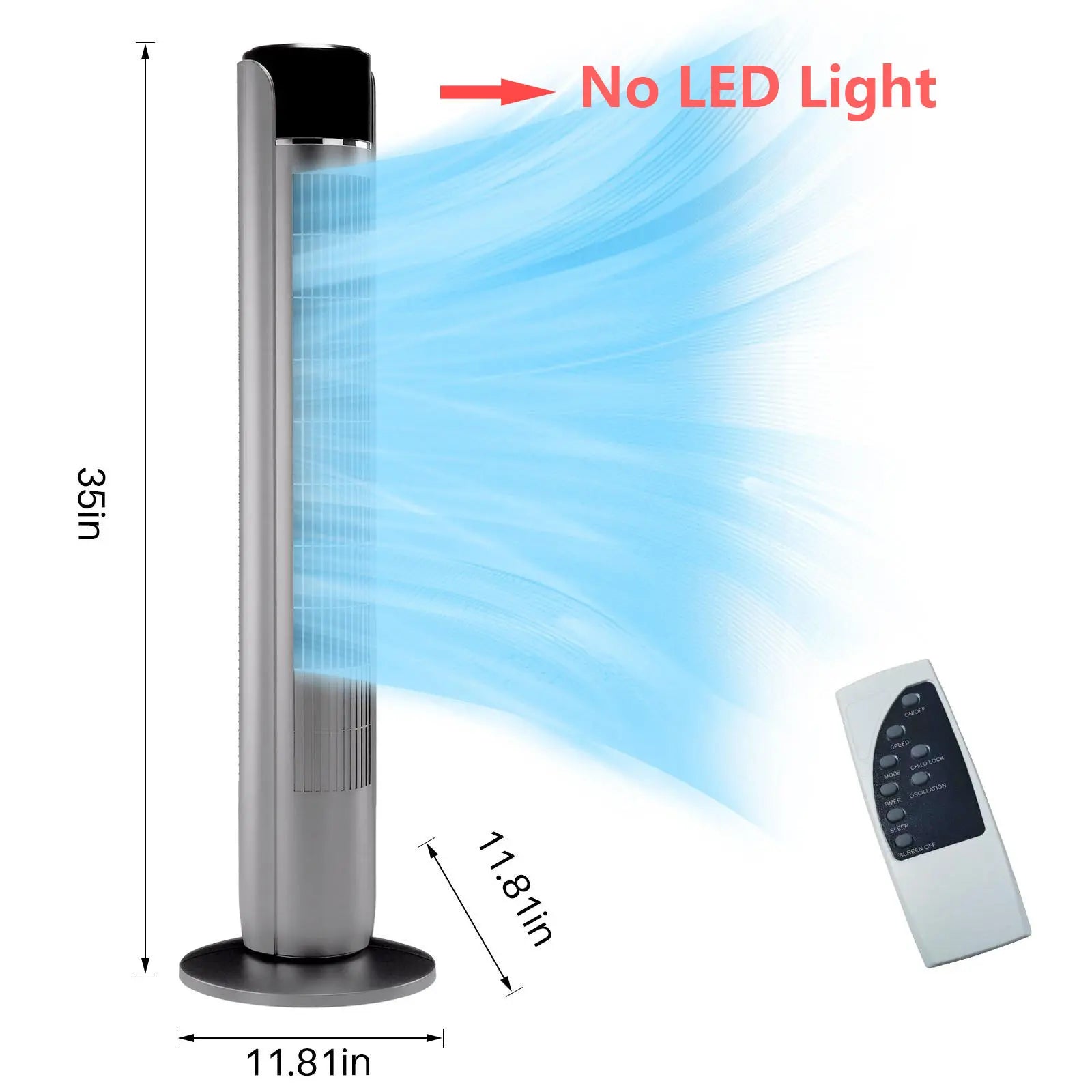 【New】Tower Fan for Bedroom, 28Db Silent Standing Fan with 12H Timer, Smart Auto Mode, 64° Oscillating Bladeless Cooling Fan for Home Office, Black