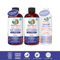 Maryruth’S Advanced Hair Care Trio Bundle - Daily Liquid Hair Formula 16 Oz (2-Pack) - Hair Growth Max Liposomal 15.22 Oz - Thicker, Fuller Hair - Improved Hair Density - Featuring Lustriva & Seszenbio