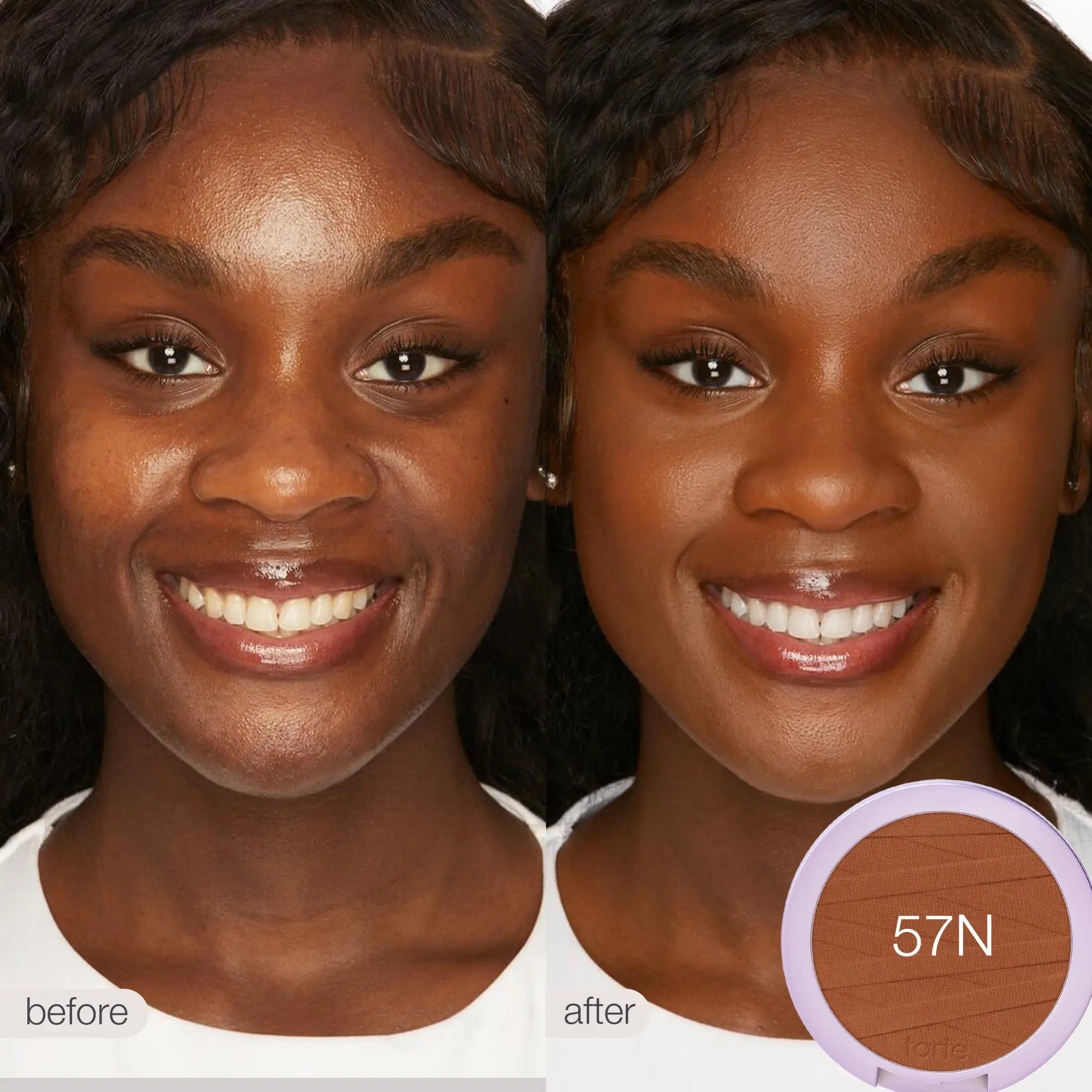 Tarte Shape Tape Powder Foundation & Brush Duo - Medium Coverage, Natural Matte Finish + Foundation Brush for Flawless Skin